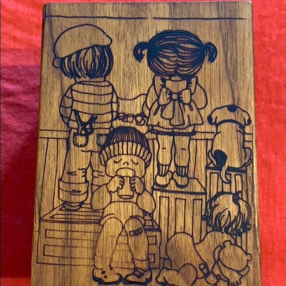 Vintage Wooden Bank 1977